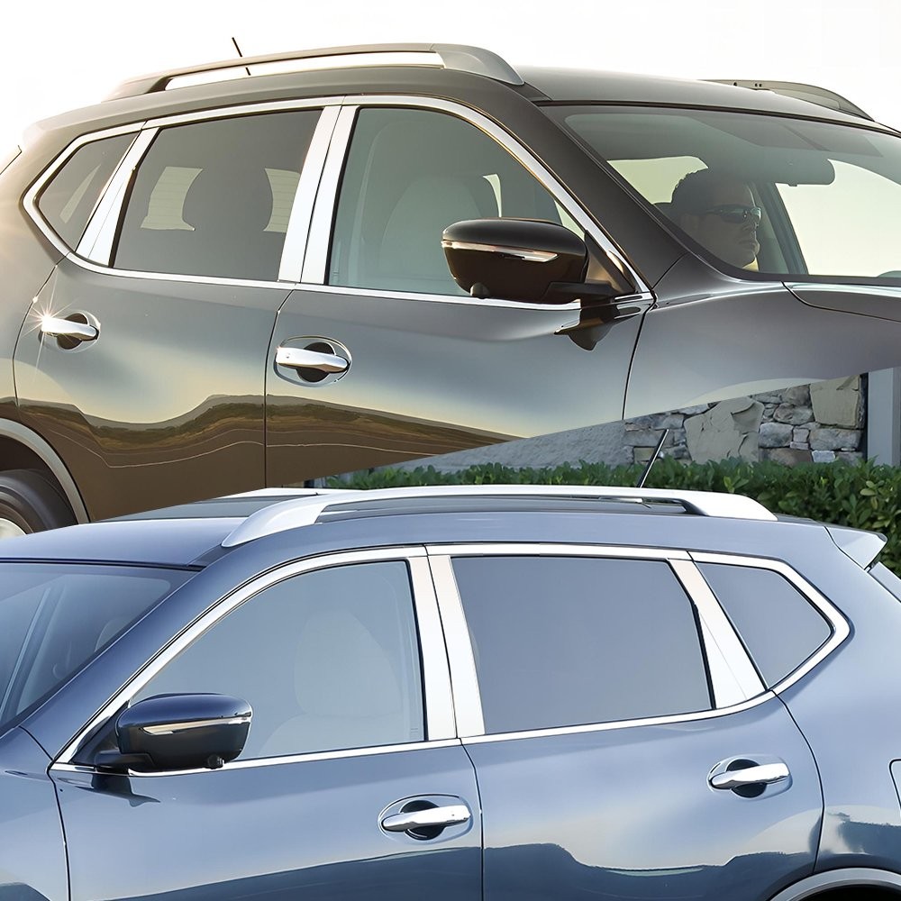 Chrome Window Pillar Posts Door Trim Cover For 2014-2020 Nissan Rogue 8PCS/SET V