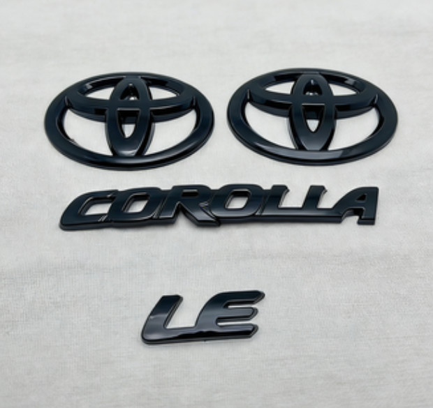 Gloss Black OVERLAY EMBLEM Fit 2020-2025 TOYOTA COROLLA LE US PT948-02201-02