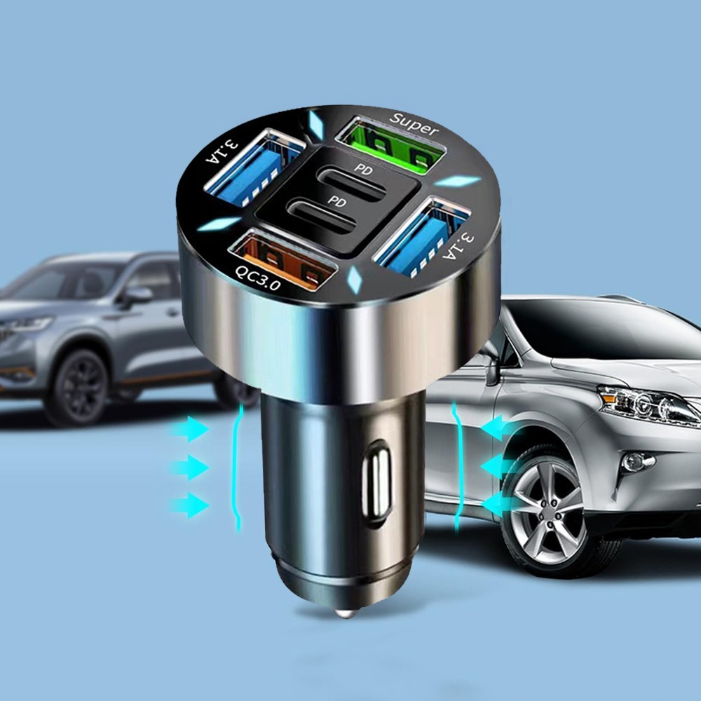 4 USB Port Fast Car Charger Adapter for iPhone Samsung Android Phone Accessories