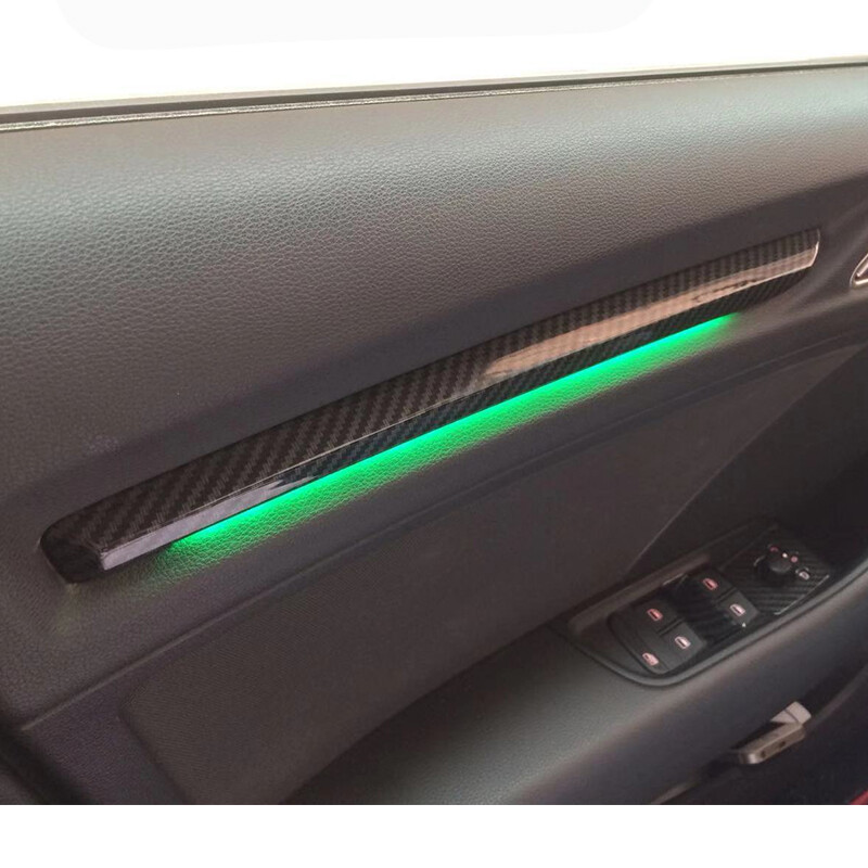 For Audi A3 S3 8V 2014-2019 car door LED Lampshade Decoration Carbon Fiber Color