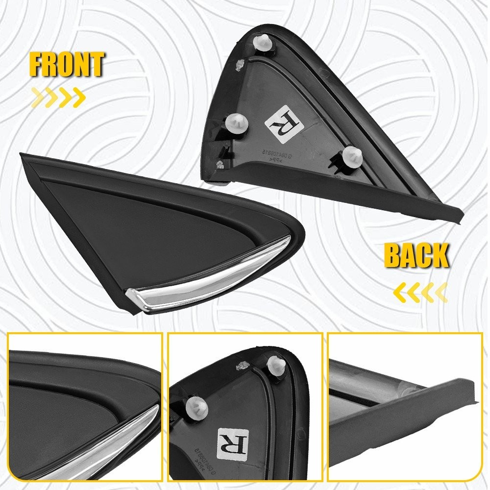 For 16-19 Chevrolet Cruze Mirror Corner Triangle Molding Fender Trim Right 1~10X