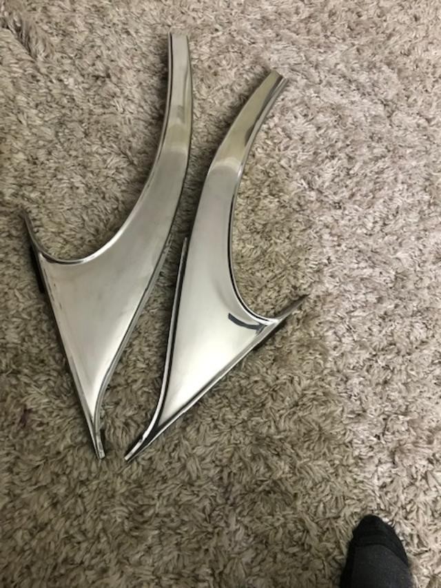 1955-1956-1957 Chevrolet Belair 2 Dr HT Pair C Pillar Roof to Quarter Moldings