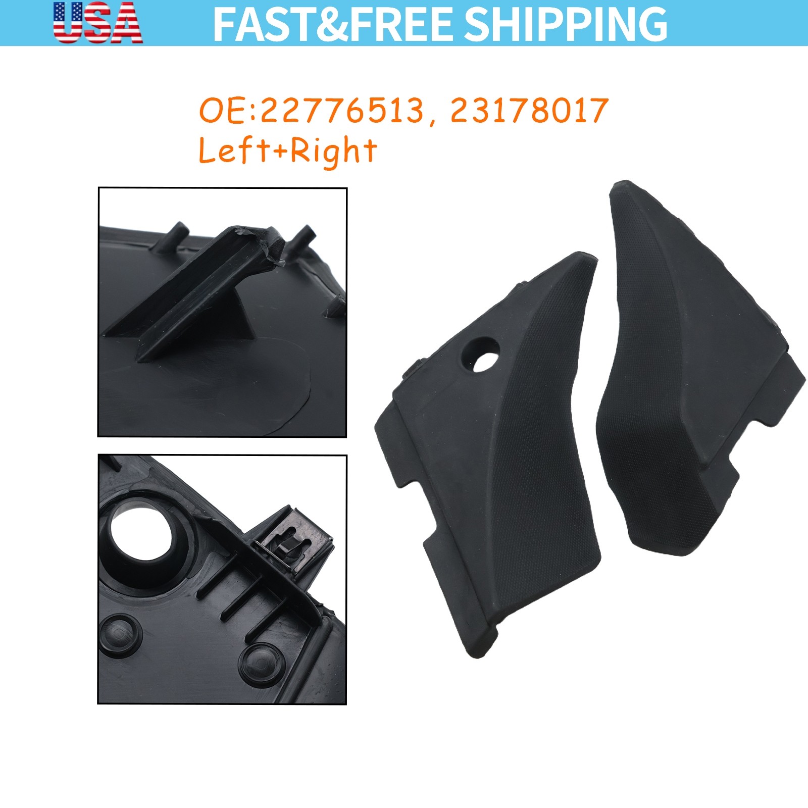 Windshield Wiper Cowl Cover Air Inlet Panel Trim For Sierra Silverado 2014-2019