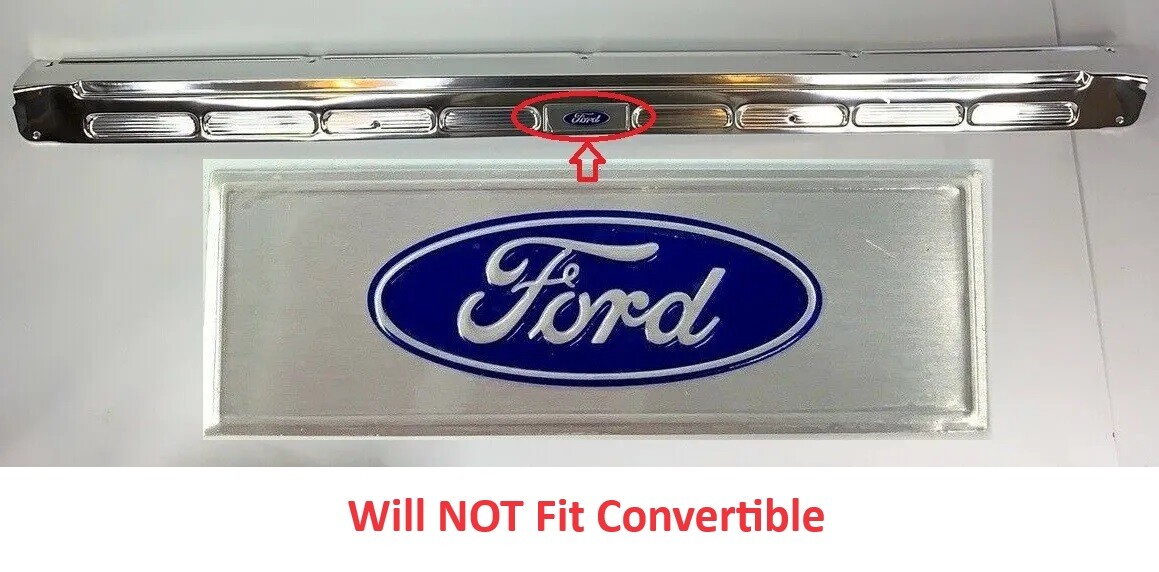 Door Sill Scuff Plate Blue Decal For 1964-1968 Ford Mustang Coupe & Fastback