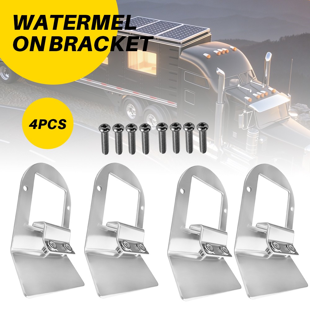 4x Watermelon Light Under Lower Frame Bracket Mount Right Left Stainless Steel