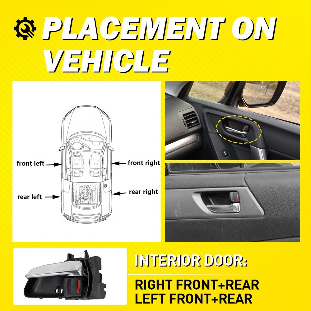 4xInside Interior Door Handles For Subaru Forester 2003 2004 2005 2006 2007 2008