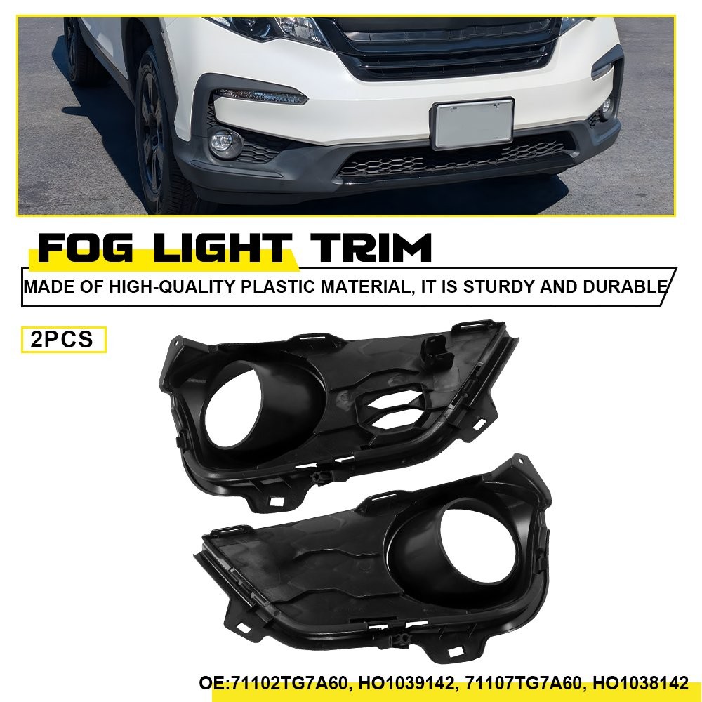 For 2019-2022 Honda Pilot Fog Light Cover Set Front Driver and Passenger 1-5SET