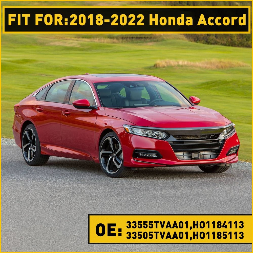OE-Spec Lens Red Rear Bumper Reflectors Reflex For 2018-2022 Honda Accord Sedan