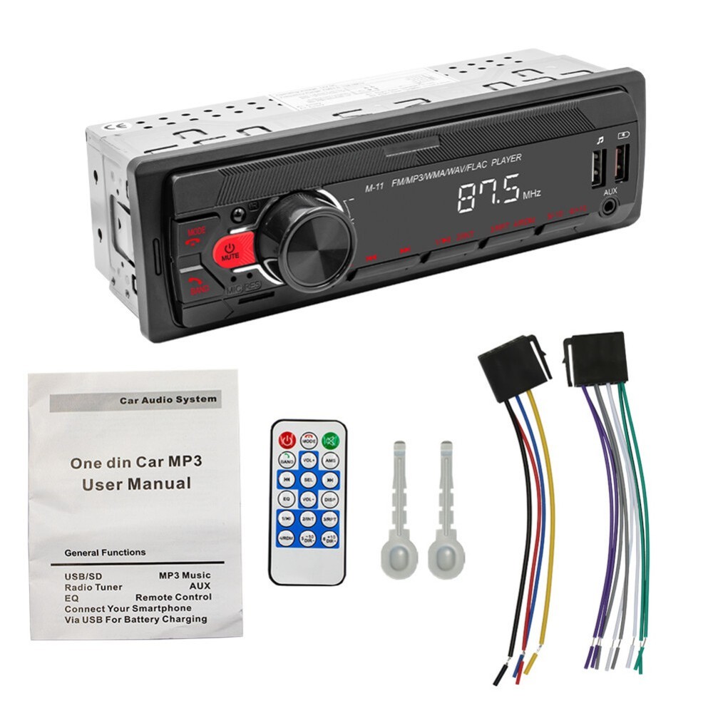 Car Stereo Audio In-Dash Aux Input Receiver FM SD USB MP3 Radio Bluetooth Player