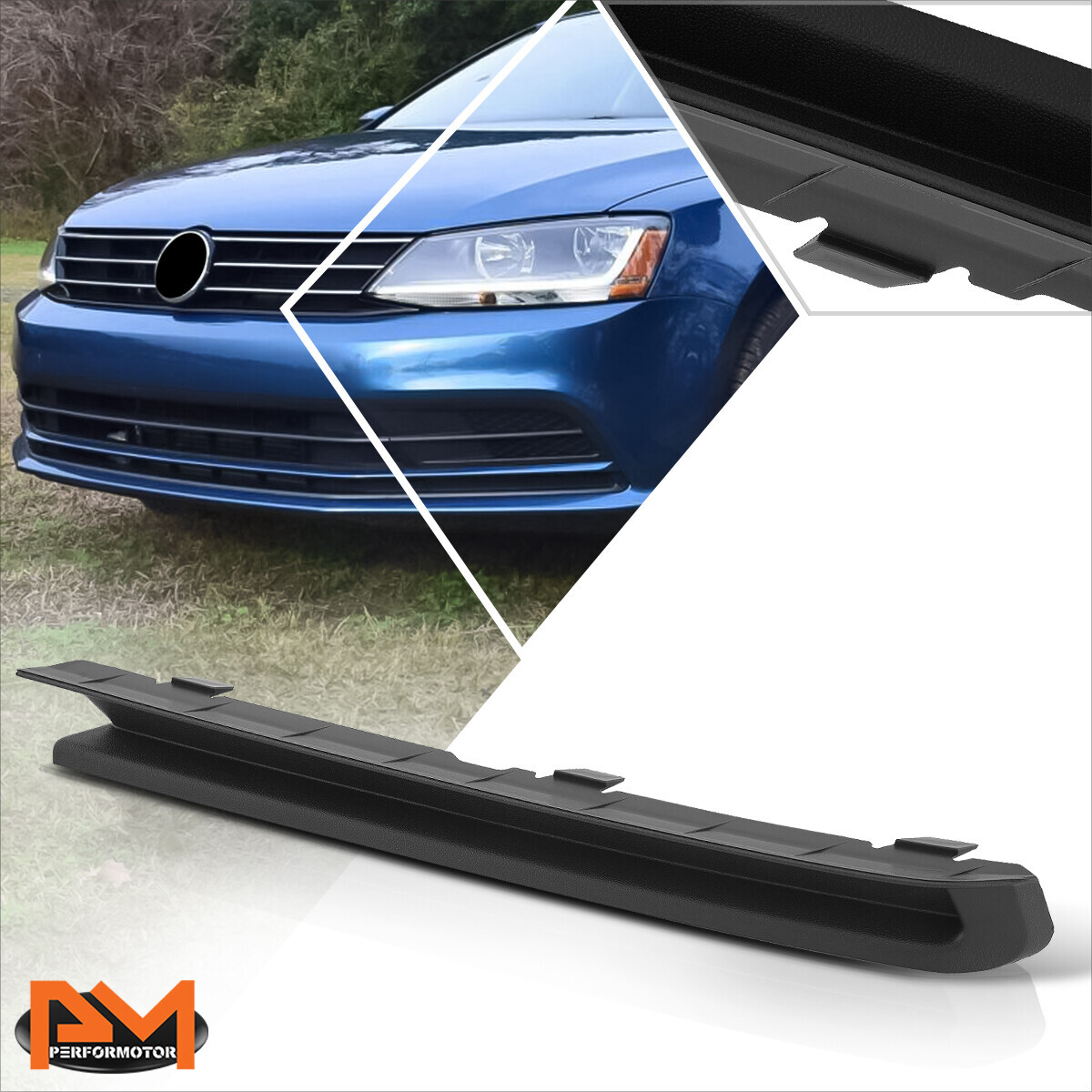 For 15-18 Volkswagen Jetta Factory Style Front Left Side Bumper Grille Insert