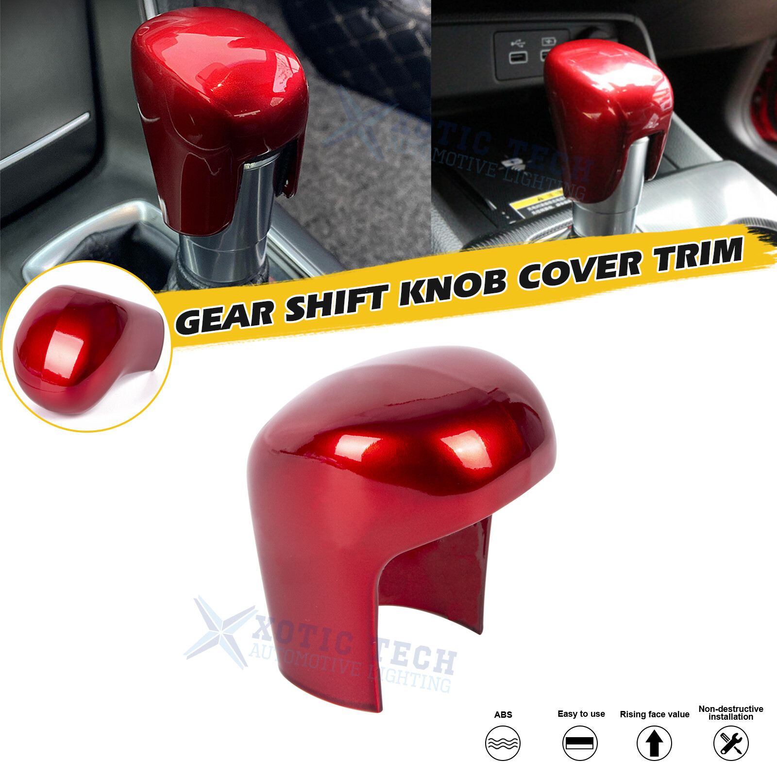 Red Drift Gear Shift Knob Head Cap Decoration Cover Trim For Honda Civic 2016-21