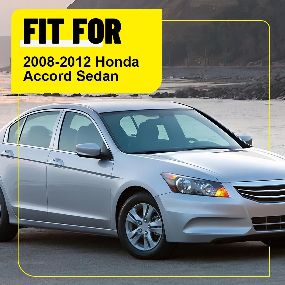 Stainless Steel Chrome Window Pillar Post Trim 6PC For 08-12 Honda Accord Sedan^