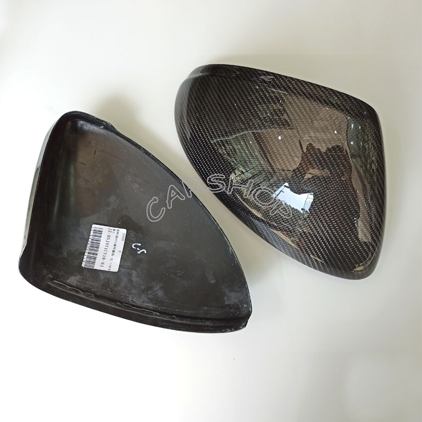 Real Carbon Fiber Side Mirror Cover Caps Overlay For Porsche Cayenne 2018-2023