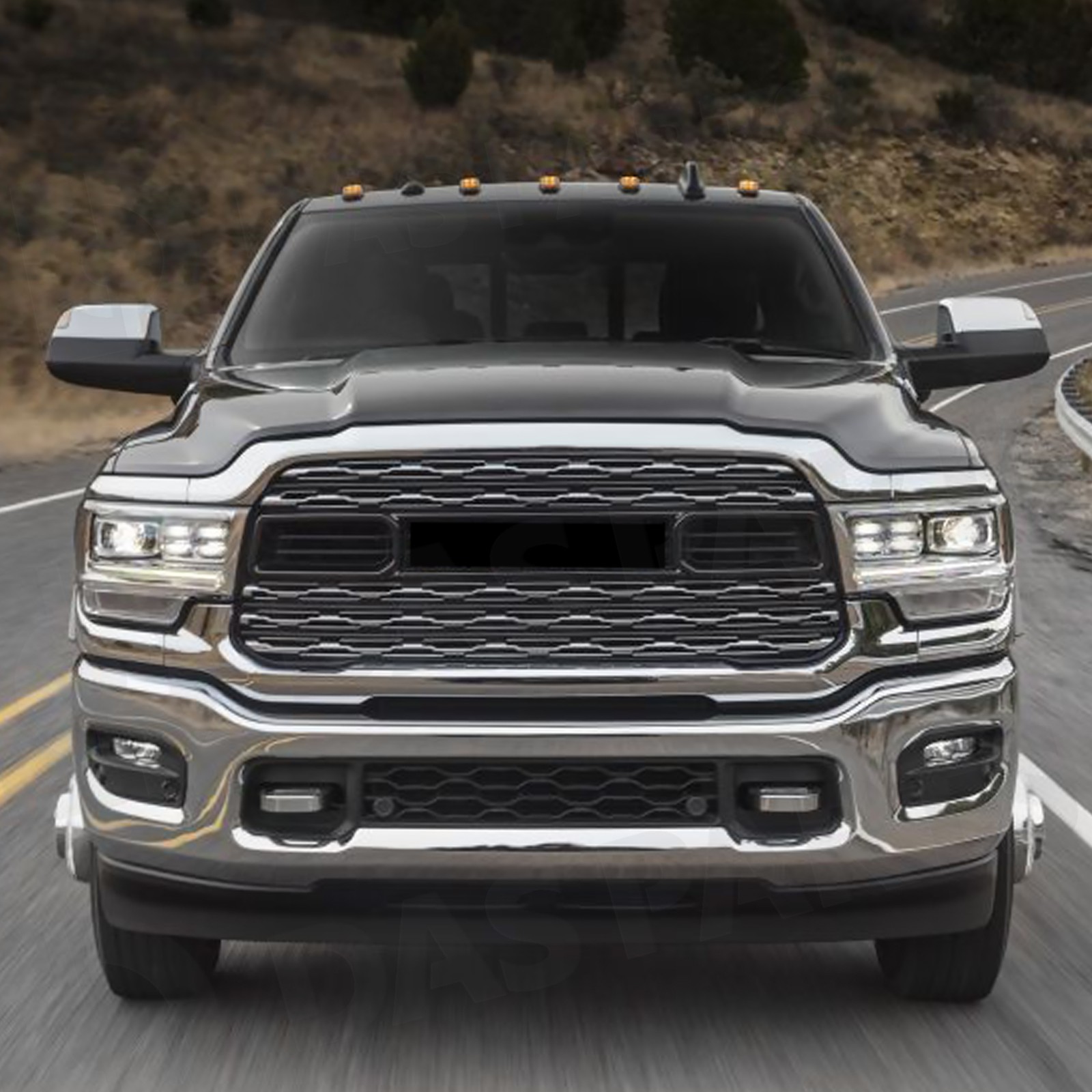 For Ram 2500 3500 4500 5500 2019-2024 Front Upper Grille Molding Trim 6NB051Z0AE