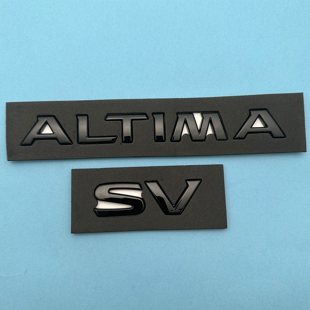 3D Raised Rear Tailgate Letters Emblem For ALTIMA SV Trunk Lid Badge Gloss Black