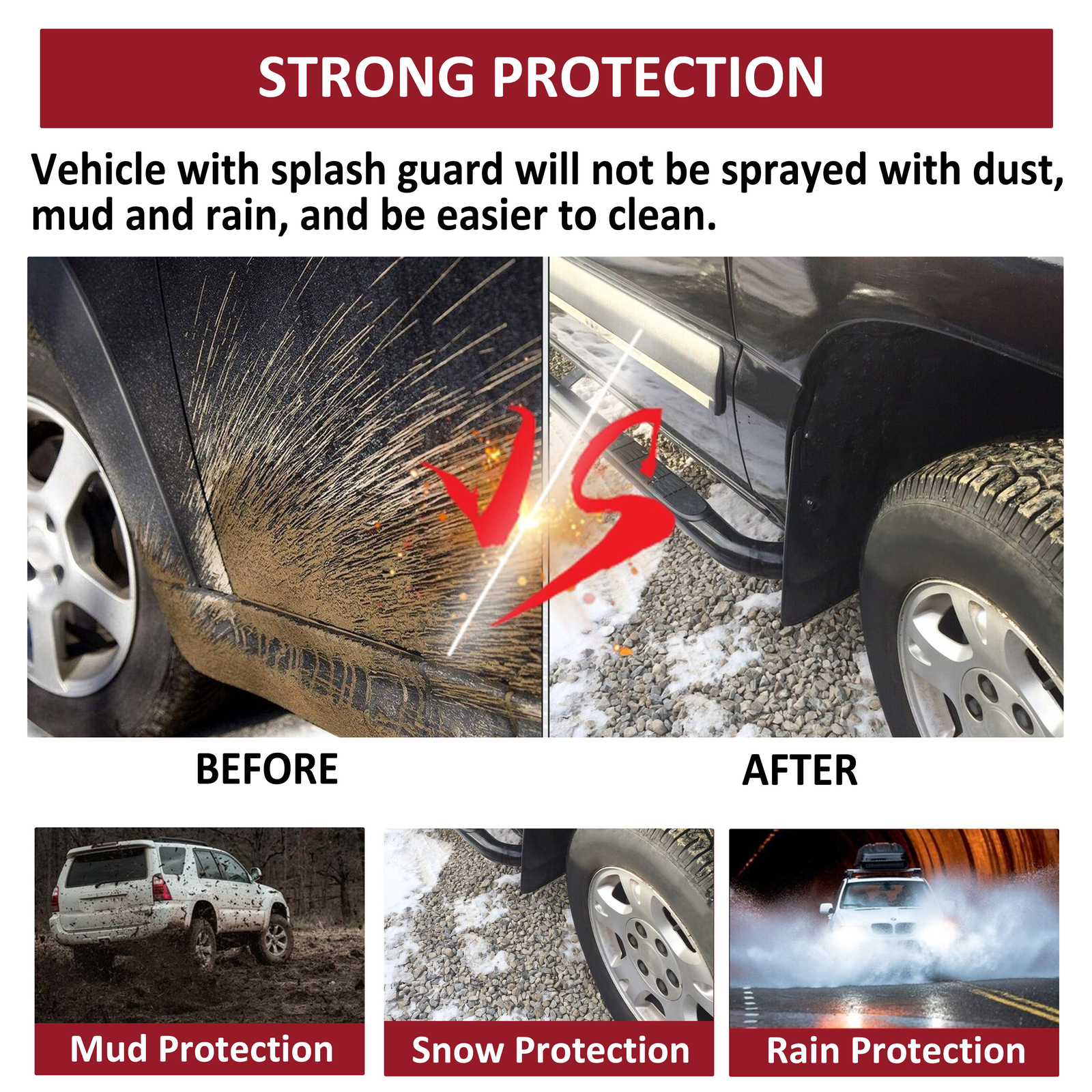 4x Mud Flaps Splash Guards For 2001-14 Chevy Silverado Suburban Tahoe Avalanche