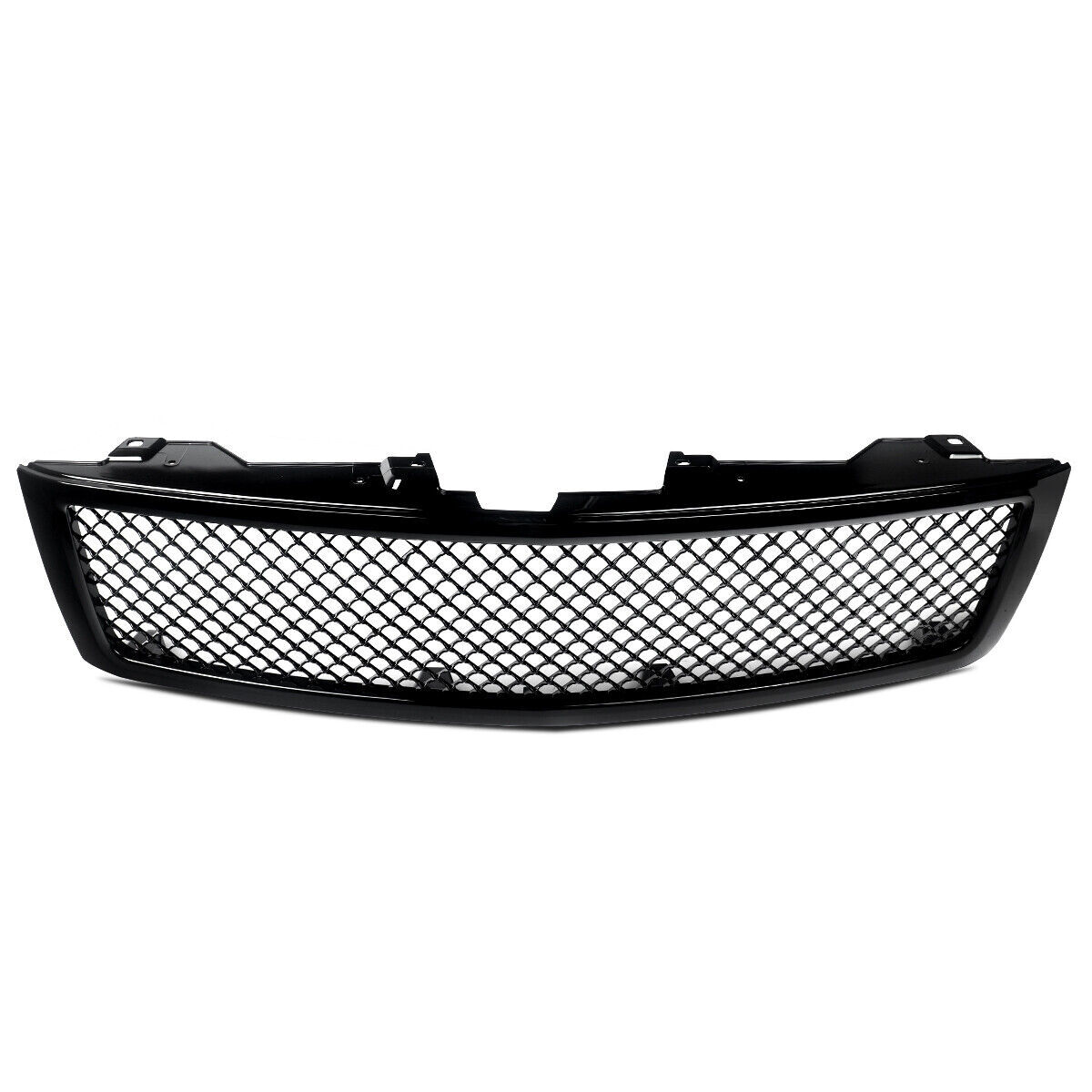 For 2007-2013 Chevrolet Silverado 1500 Gloss Black Front Hood Mesh Grille Grill