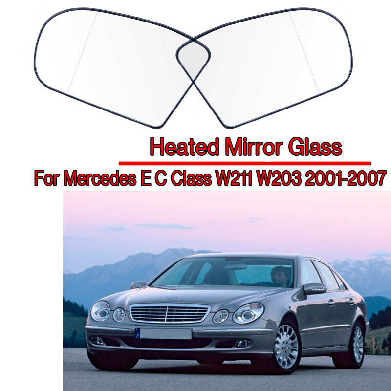 2 NEW Clear Mirror Heated Glass for Mercedes Benz E/C-Class W211 W203 2003-2006