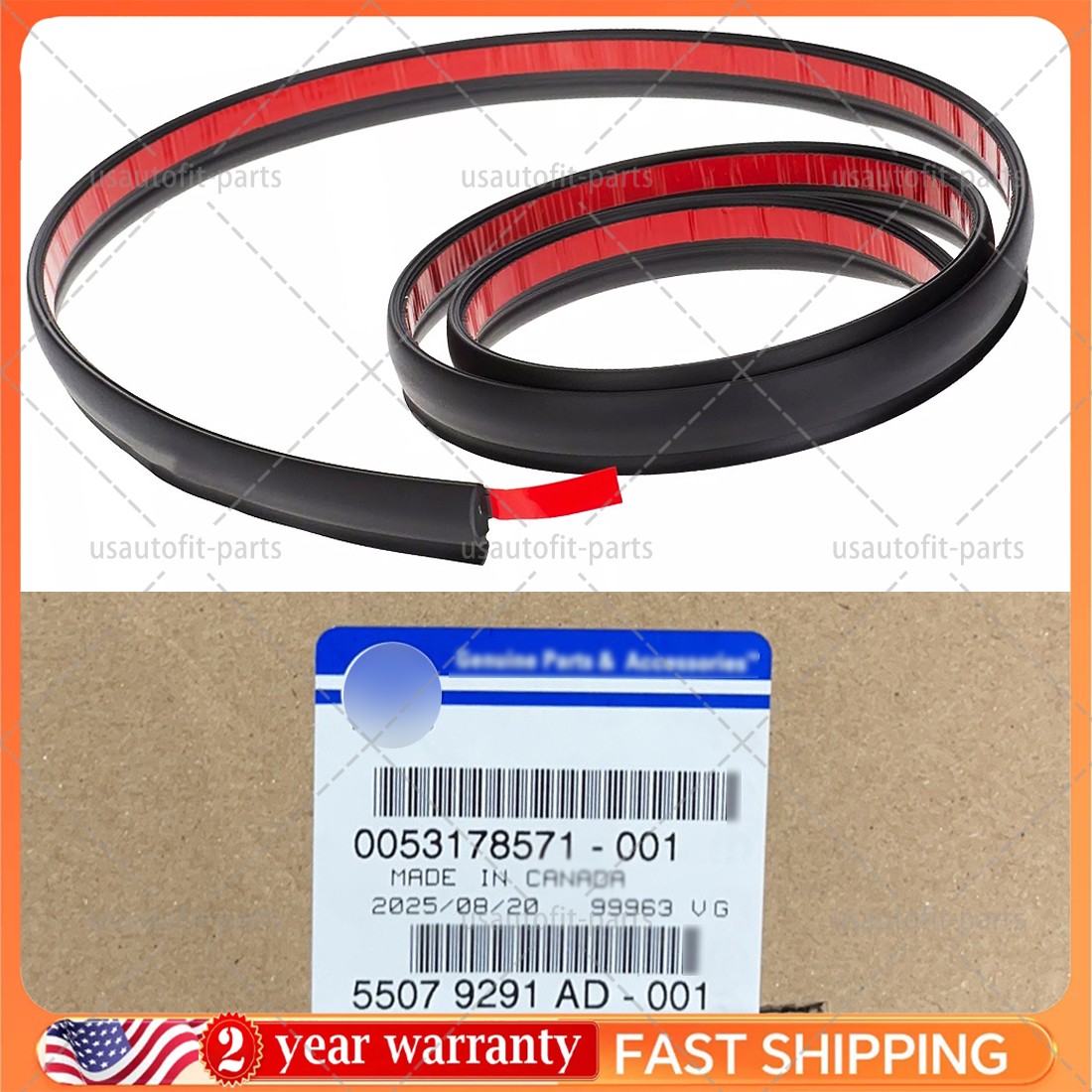 Roof Molding Left 55079291AD for 2011-2022 Jeep Grand Cherokee 55079291AA NEW US