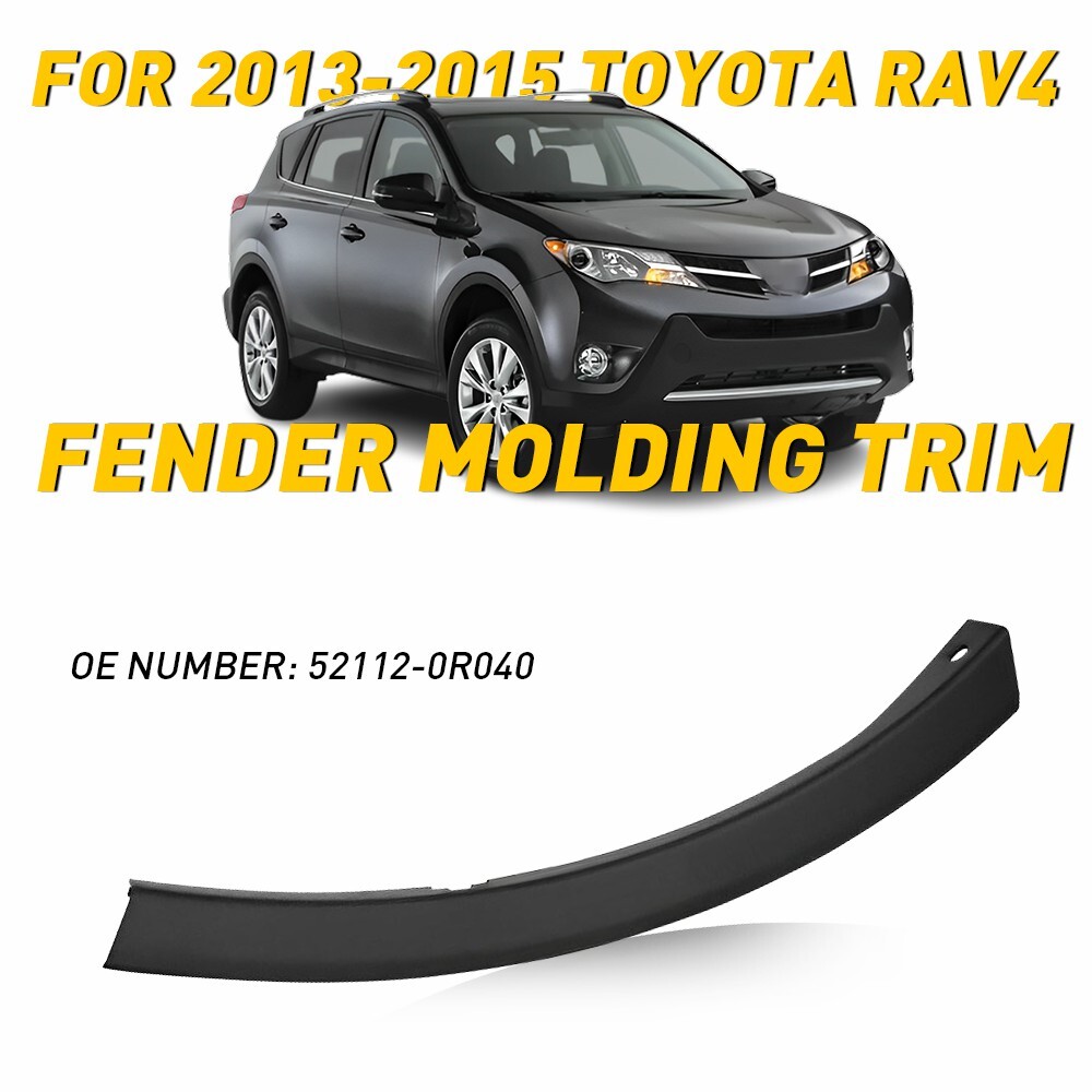 Fit For 2013-2015 Toyota Rav4 Front Right Side Fender Flare Molding Trim Black