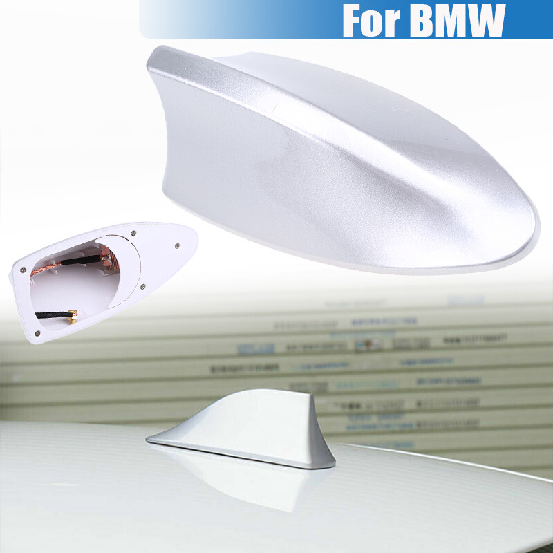 1* SILVER Shark Fin Car Roof Antenna Radio FM/AM Signal Aerial Accessories AI