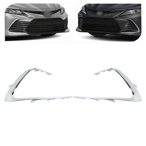 For 2021-2023 Toyota Camry XLE LE Left Right Front Bumper Side Chrome Trims Set