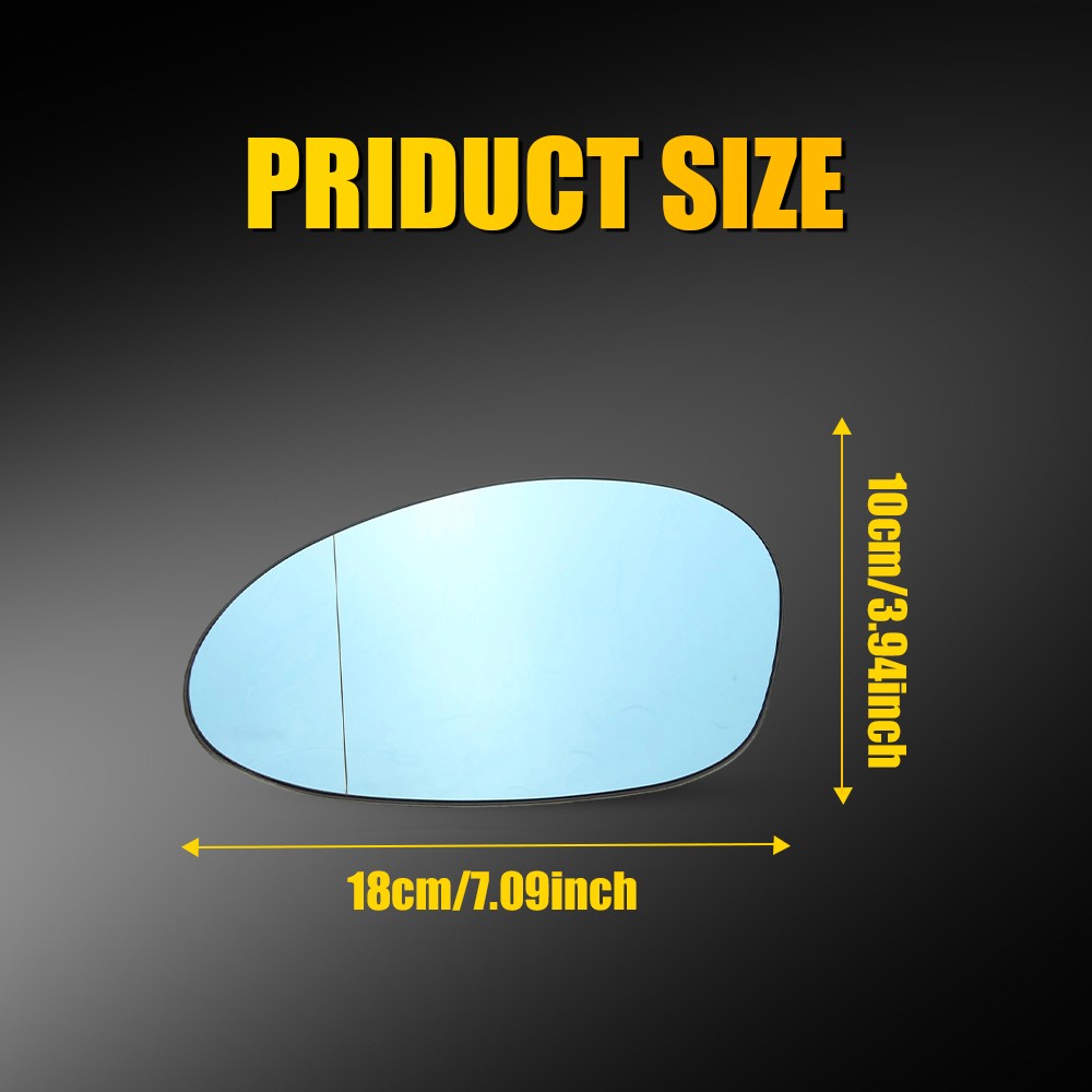 For BMW E92 335i 328i Coupe 2006-2009 Blue Heated Side View Mirror Glass 2-10X