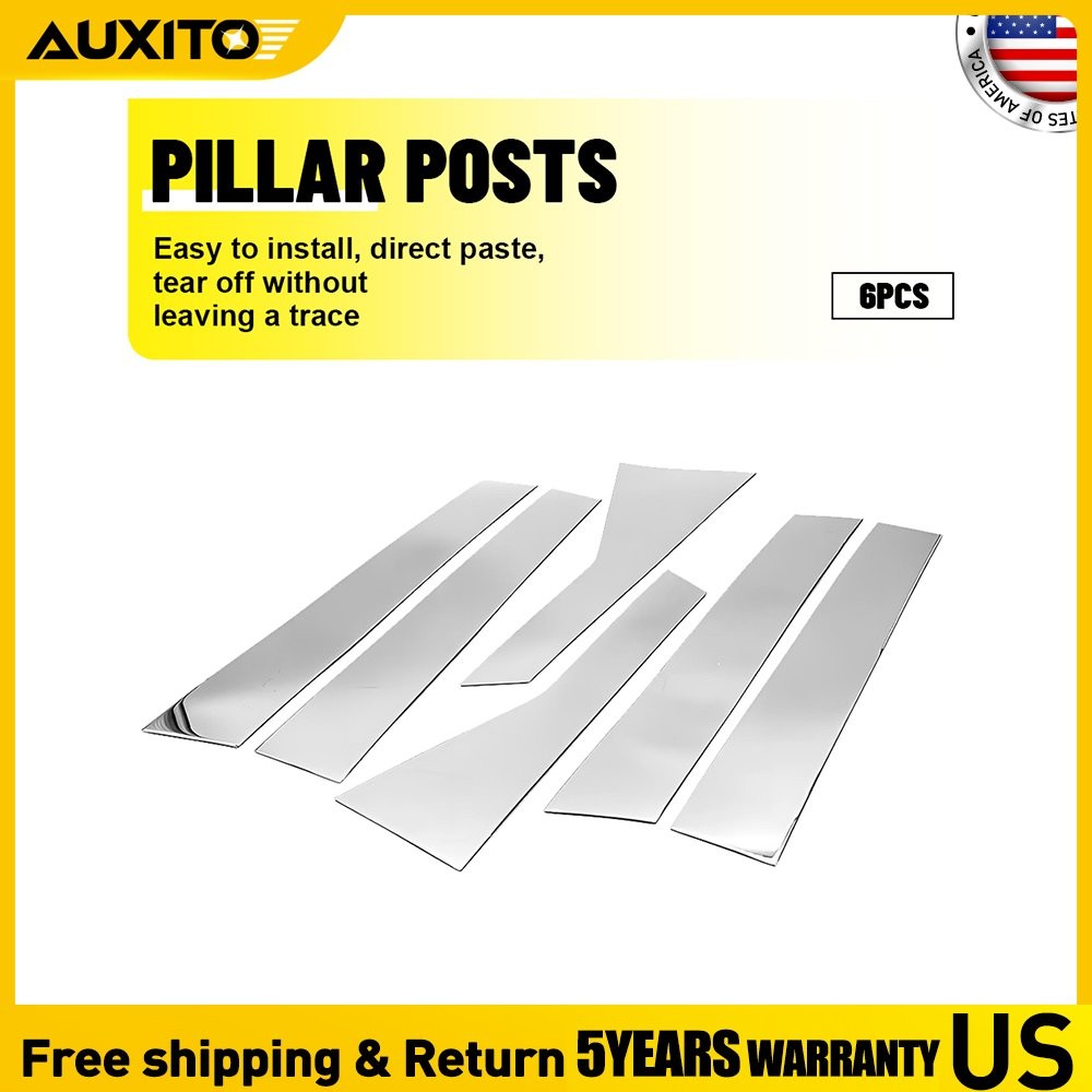 Chrome 6pcs Pillar Post for Honda Accord 2018-2022 2021 Window Door Trim Cover