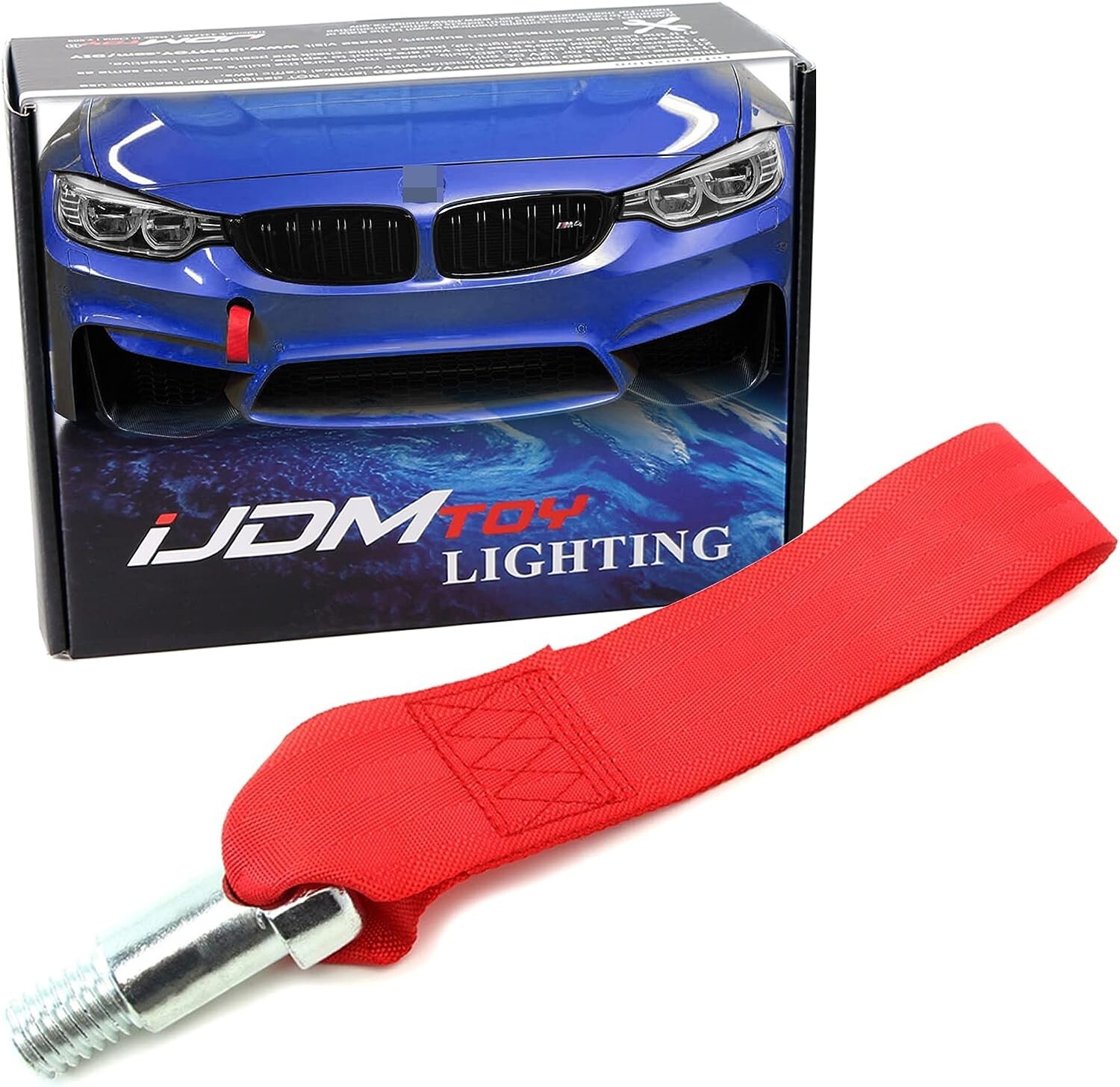 (1) Red High Strength Racing Tow Hook Strap Set For New BMW Fxx 1 2 3 4 5 Series
