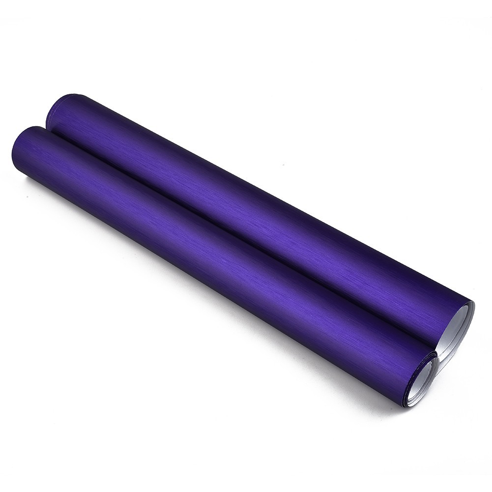 12 X 60 Cool Car Wrap Metallic Satin Matte Chrome Vinyl Sticker Film Purple HD