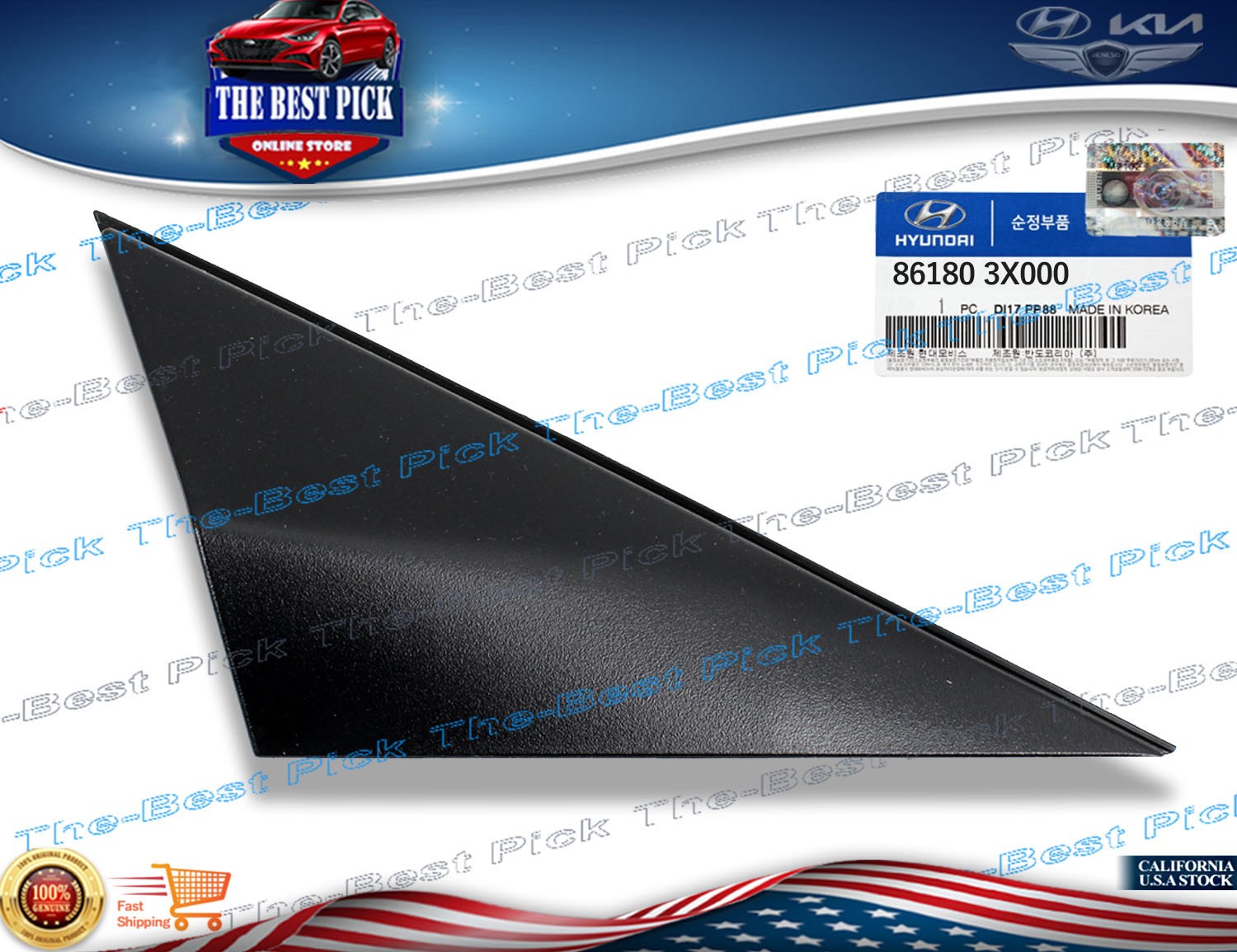 ⭐GENUINE⭐ OEM Fender Corner Trim Molding LEFT for Elantra 2011-2013 861803X000