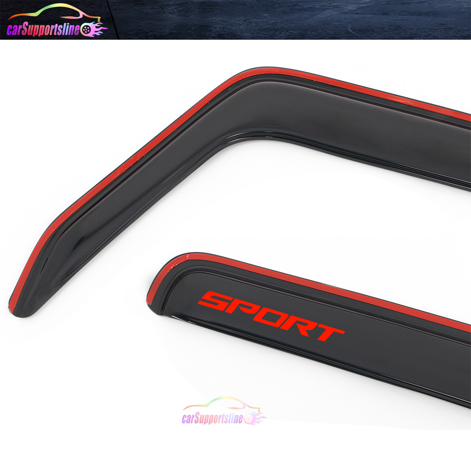 Fits 07-17 Jeep Wrangler & 18 Wrangler JK 2Dr In-Channel Window Visors w/ Sport