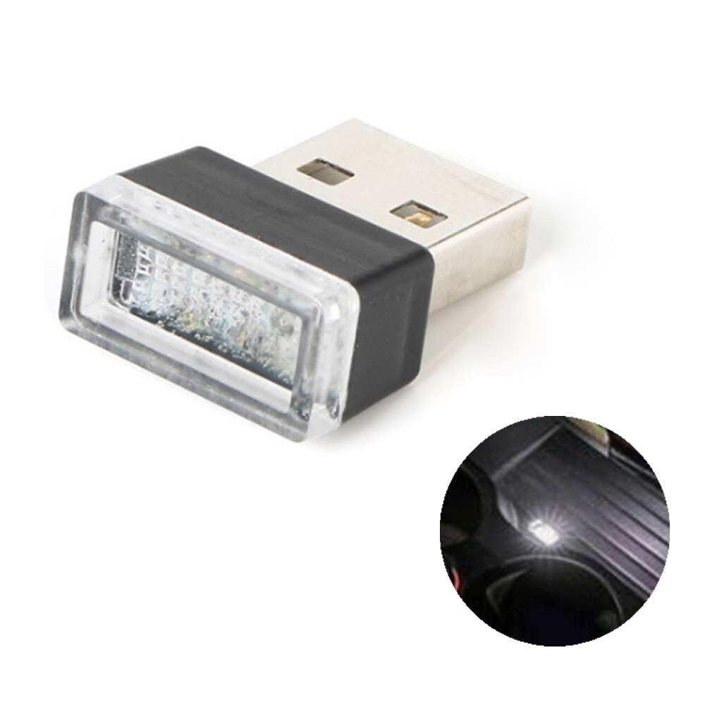 3Pcs USB LED Car Interior Neon Atmosphere Light Ambient Lamp Bulb Accessories