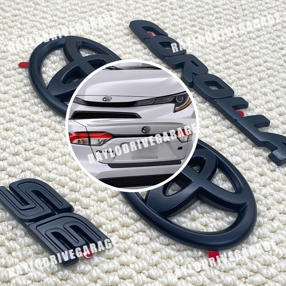 4Pcs 2020-25 for Corolla SE Front Grille & Rear Trunk Overlay Emblems Nameplate