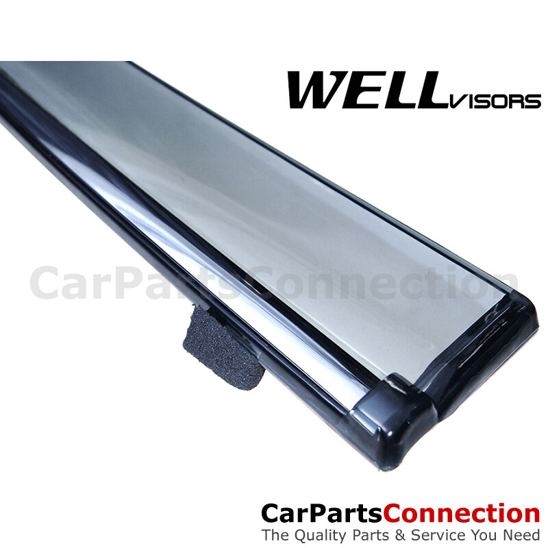 WellVisors Window Visors 07-17 For Lexus LS460 Side Deflectors Chrome