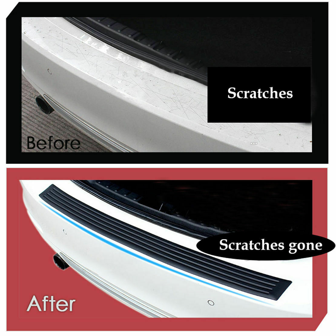 Car Anti-Scratch Pickup Rear Guard Bumper Protector Trim Cover Pad For Nissan