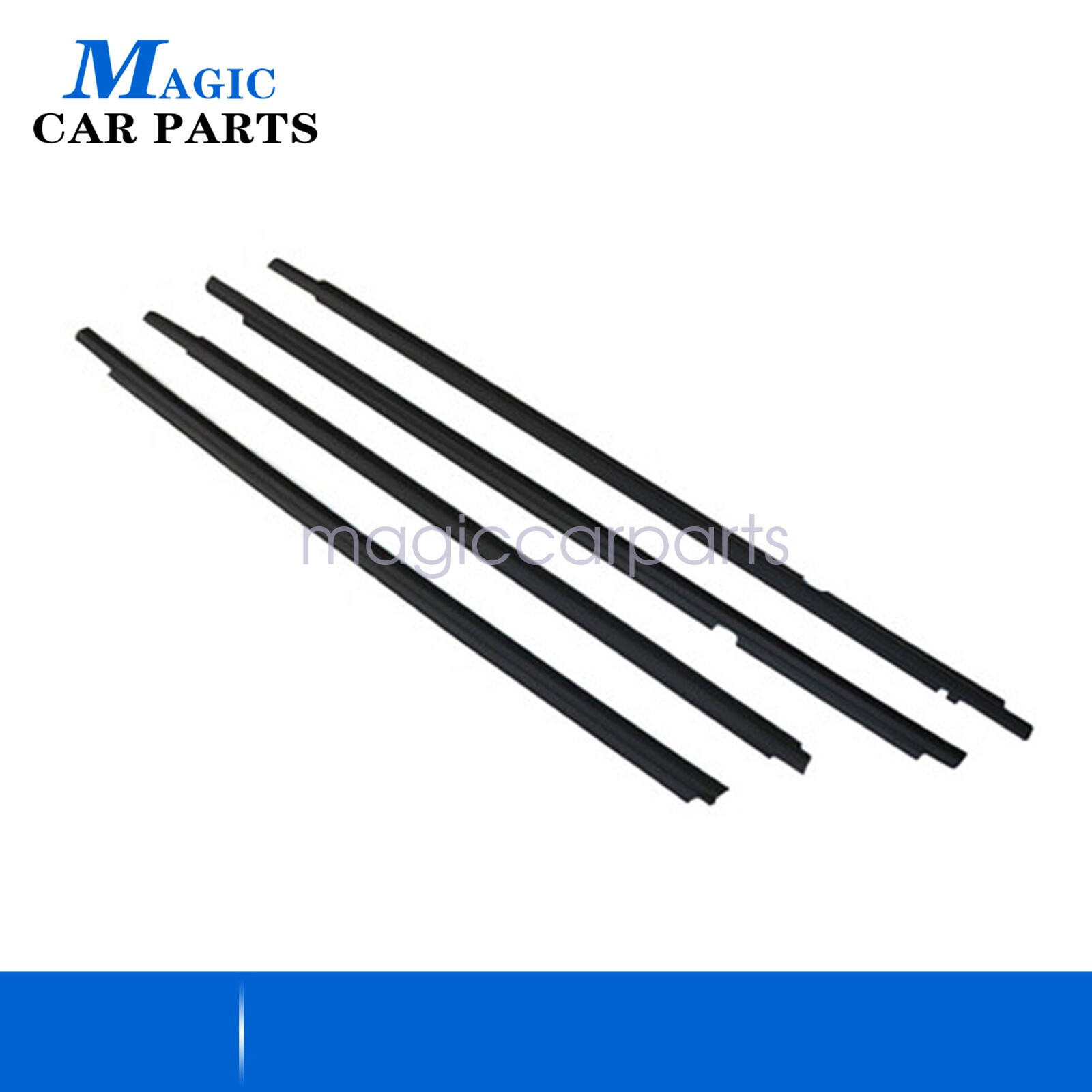 4Pcs Door Belt Weather Strip Seal For Toyota Corolla Sedan 2003-2007 1.8L