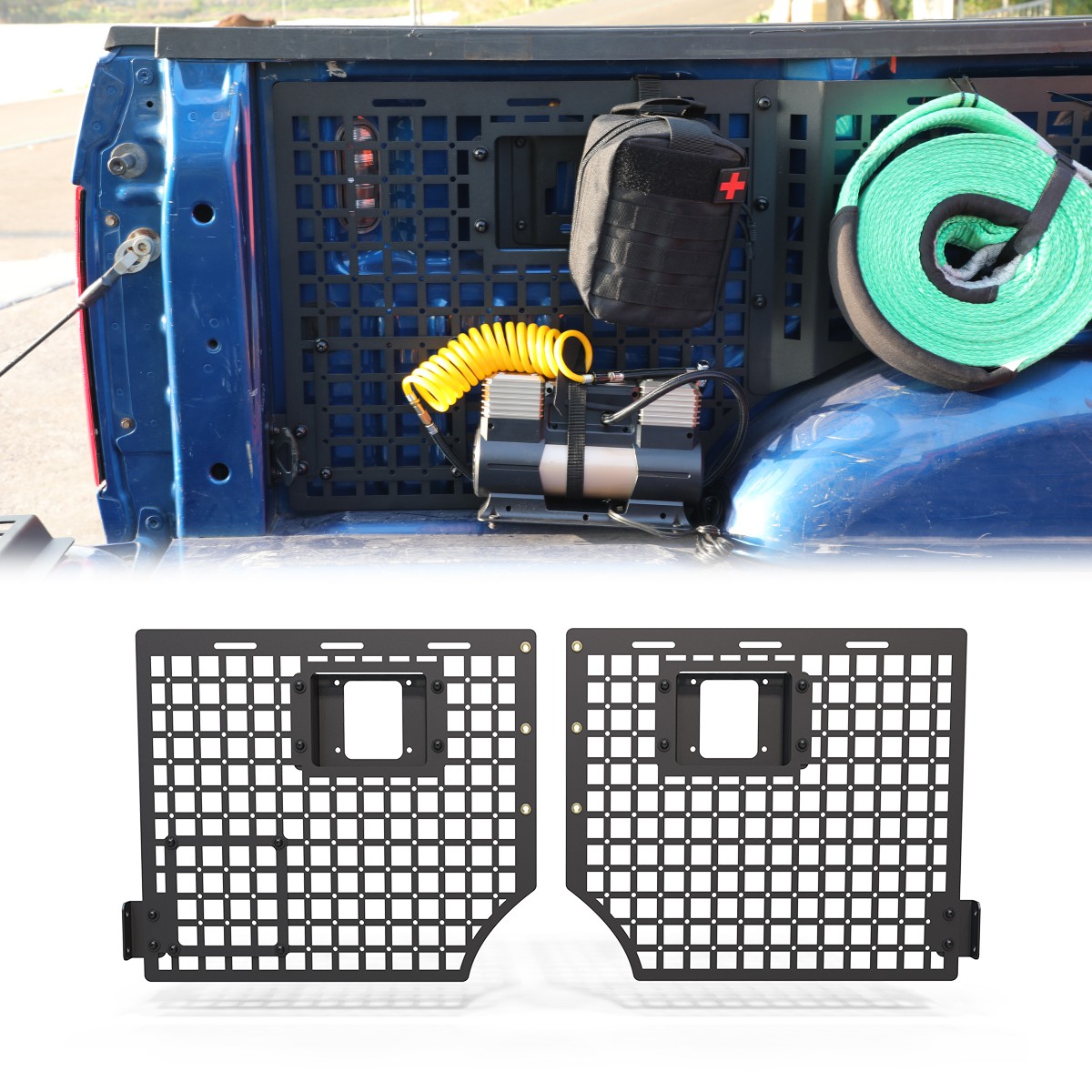 Front+Medium+Rear Molle Panel Decoration For 2015-2020 Ford F150 5.5′ Short Bed
