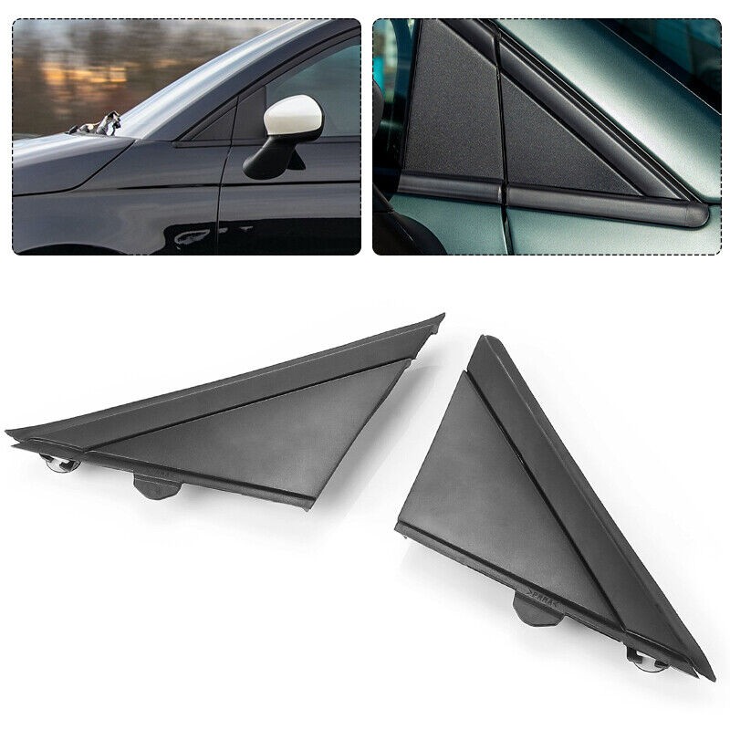 Left+Right Window Fender Side Mirror Corner Molding Trim For Fiat 500 2012-2019