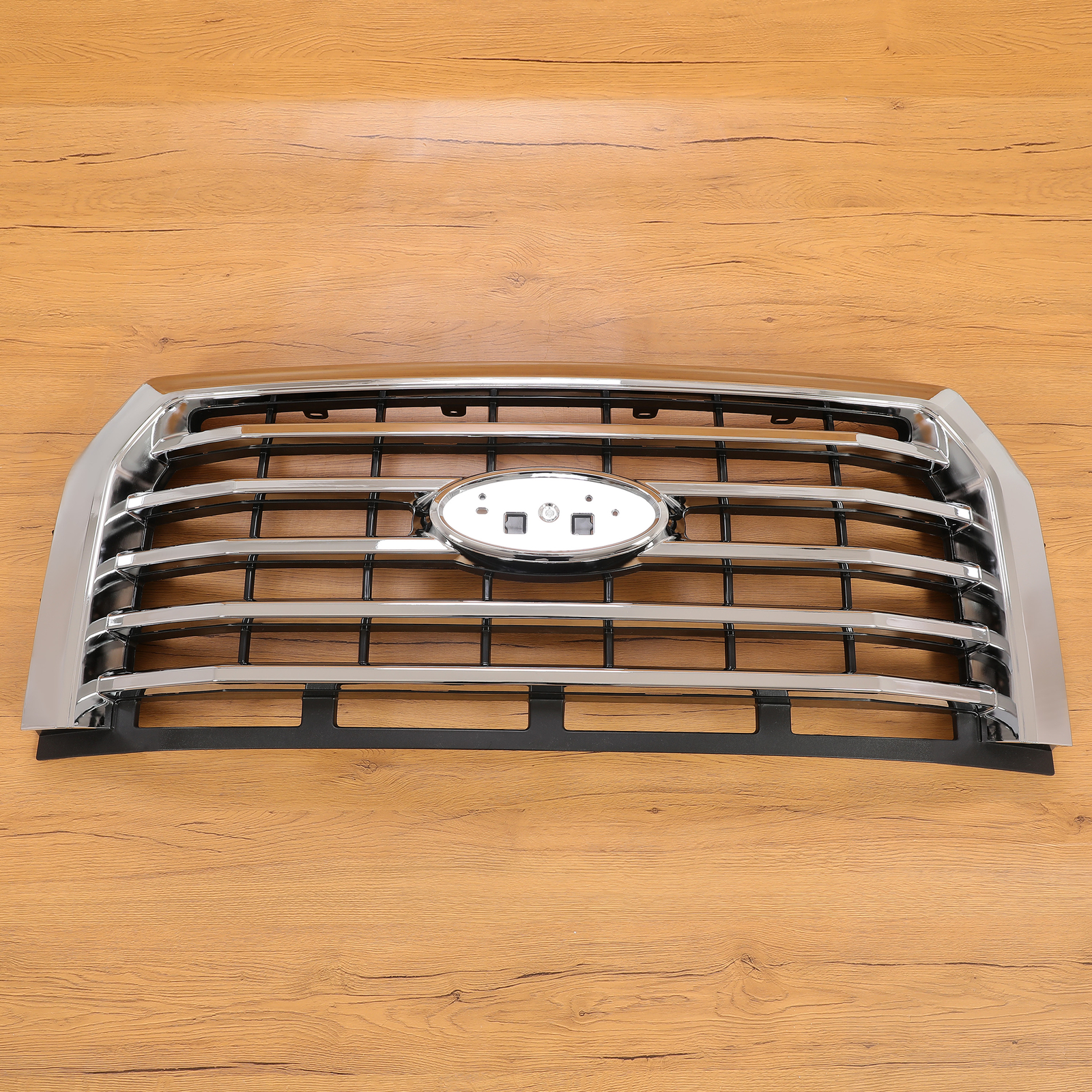 Chrome Front Upper Bumper Grille Mesh Style For Ford F-150 F150 2015 2016 2017