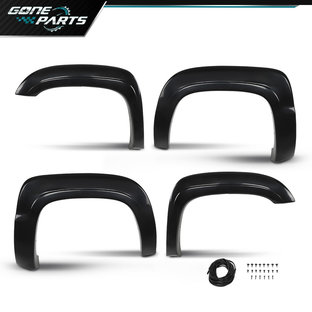Full Set Paintable Fender Flares Fit For 2007-2013 Chevrolet Avalanche