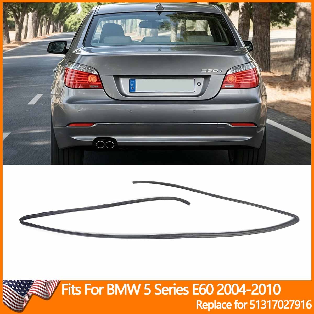 51317027916 Rear Windshield Upper Moulding Trim Seal For BMW 5 Series E60 530i