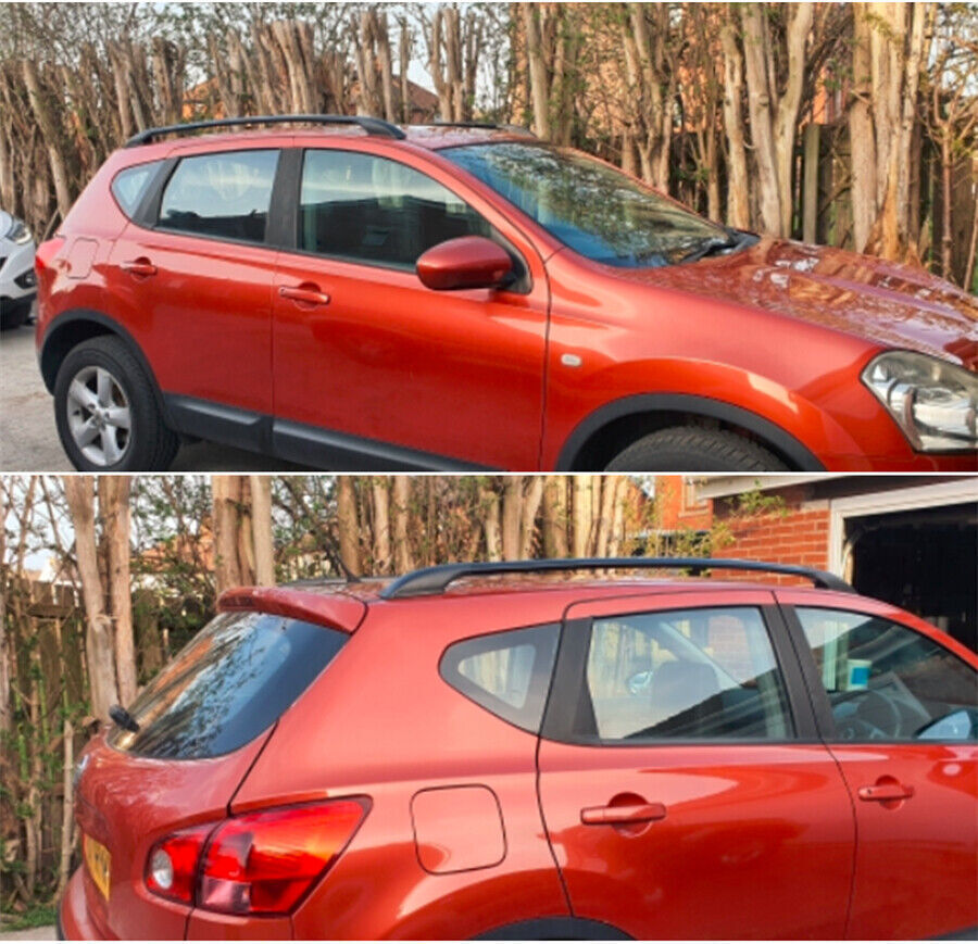 Black Decorative Roof Rack Aluminum Alloy Side Bars Rails For MPV SUV hatchback