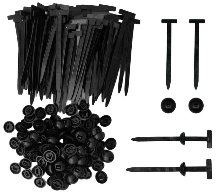 100Pcs Automotive Nylon Cable Tie Fastener Kit – Universal Car Zip Tie Buckle C