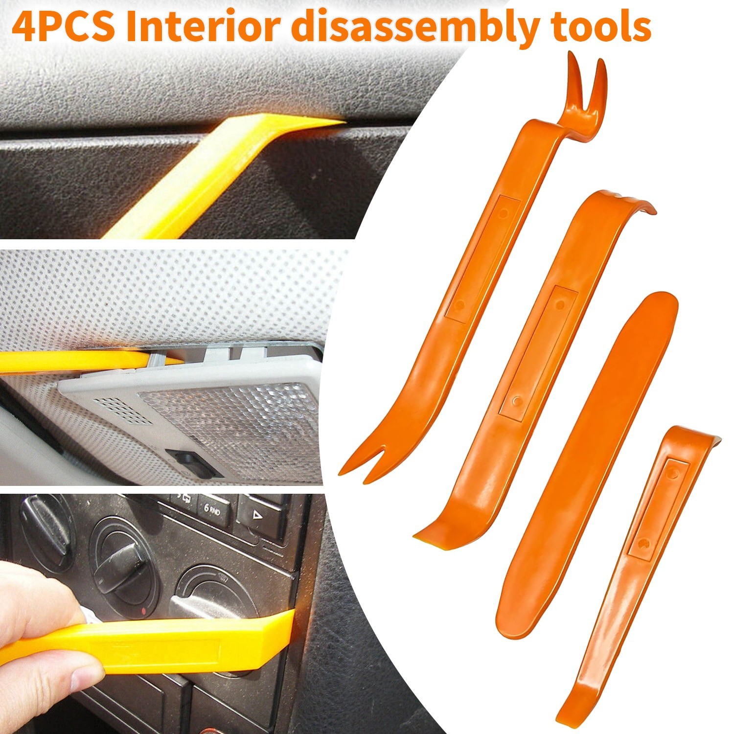 4Pcs Car Installation Tool Removal Plastic Pry Tool Kit Set Door Clip Panel Trim
