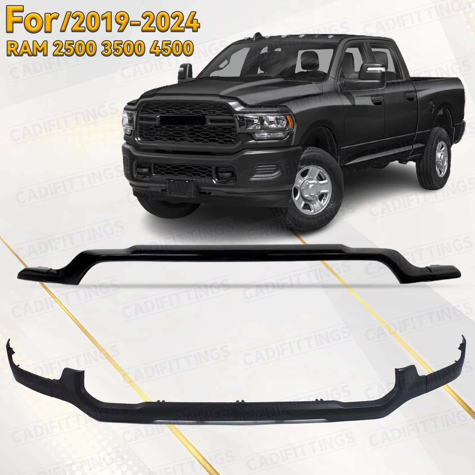 Front Bumper Upper Lower Grille Molding Trim For 2019-2024 RAM 2500 3500 Black