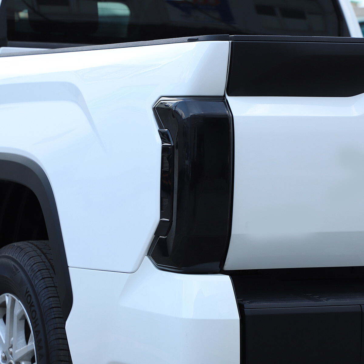 Smoked Blackout Tail Light Lamp Cover Bezel Overlay Trim For Toyota Tundra 2022+