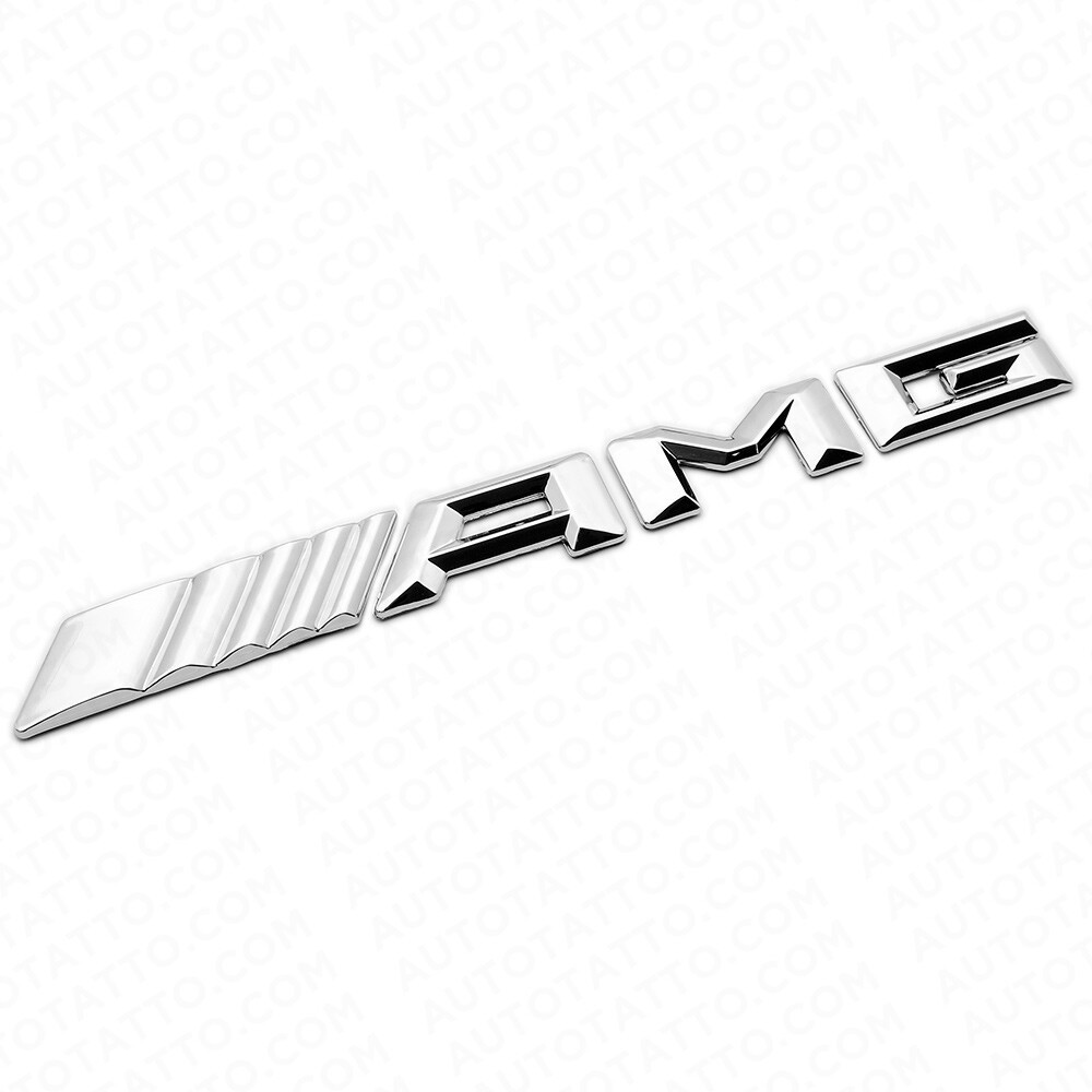 Chrome Rear Trunk Letter Logo 3D Badge Fit For Mercedes 2017+ AMG Emblem Silver