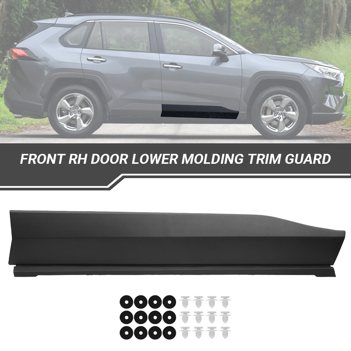 Fits Toyota Rav4 2019-2022 Front RH Door Lower Molding Trim Guard Right Side