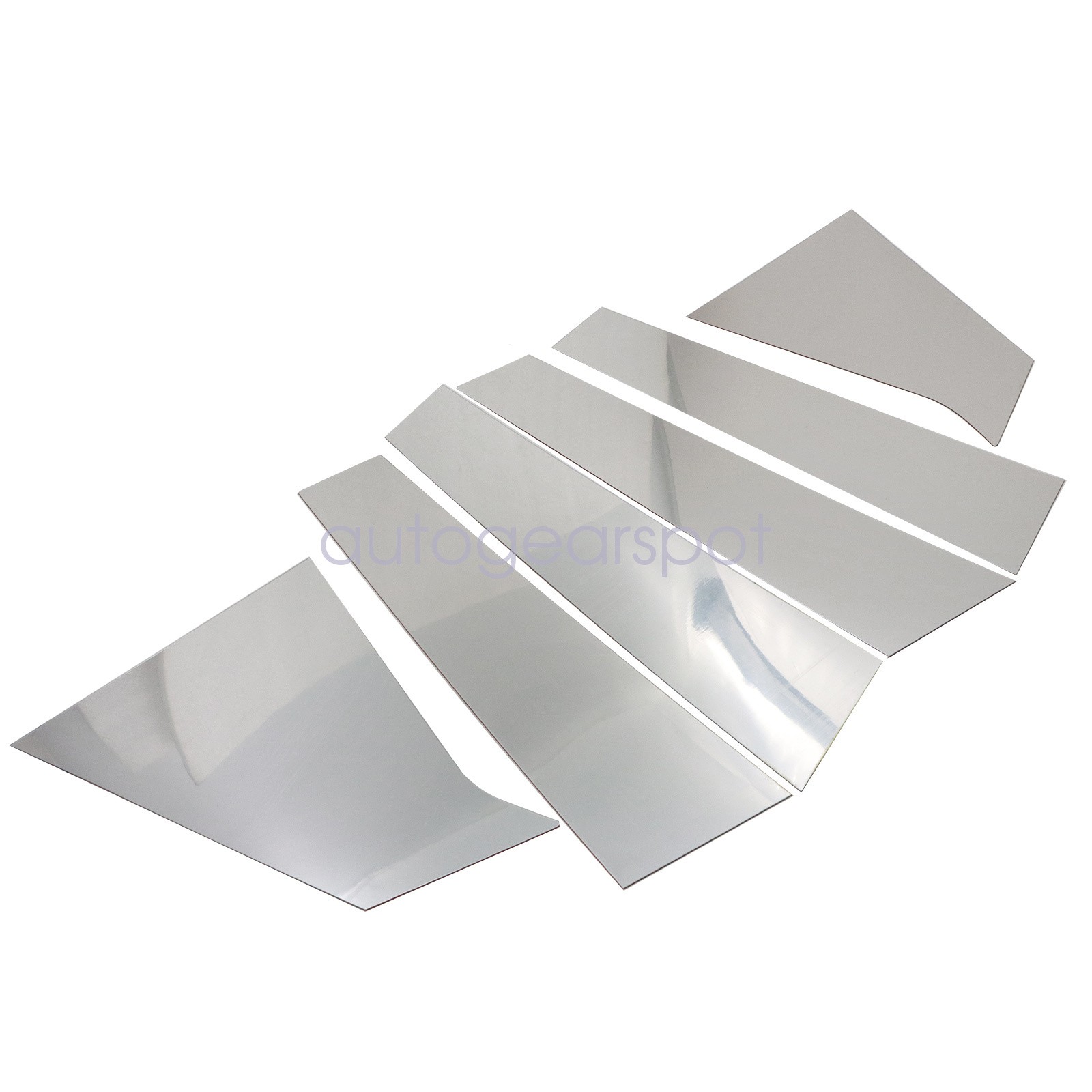 3PAIR Silver Pillar Posts Car Window Trim Cover For 2024 Chevrolet Malibu 2020